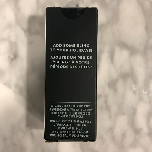 Starbucks Mini Ornament Winter 2021 Studded Cup Icy White Keychain - Picture 3 of 4